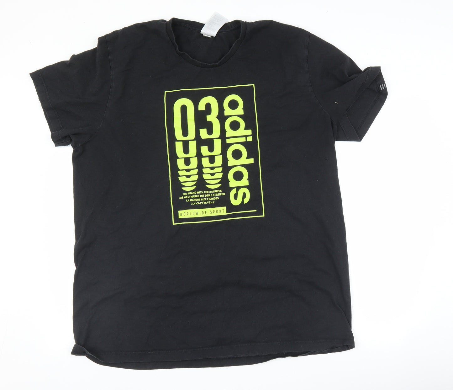 adidas Mens Black    T-Shirt Size 2XL