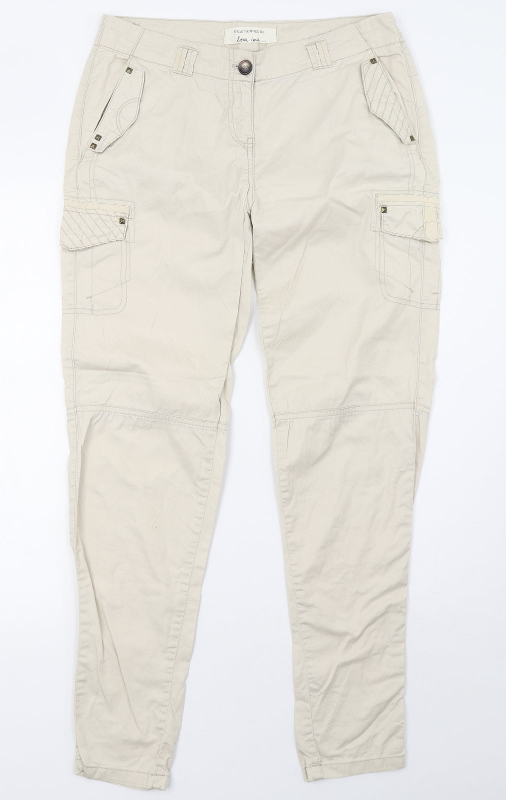 New Look Womens Beige   Trousers  Size 12 L32 in