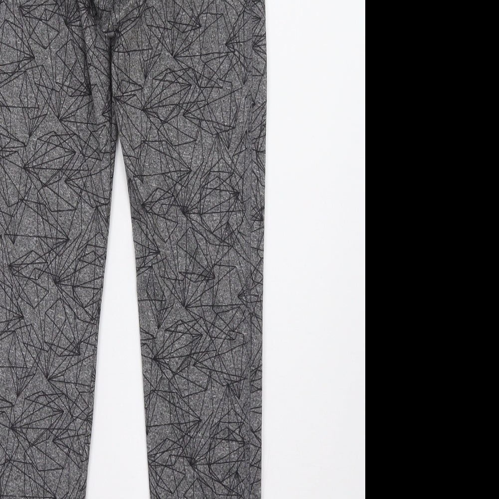 Crivit Womens Grey Geometric   Leggings Size S L27 in