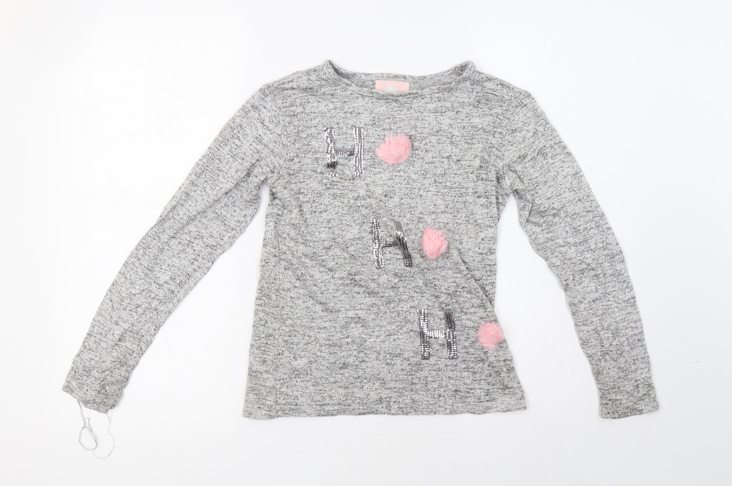 Primark Girls Grey   Pullover Sweatshirt Size 11 Years  - christmas