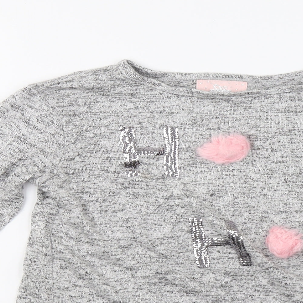 Primark Girls Grey   Pullover Sweatshirt Size 11 Years  - christmas