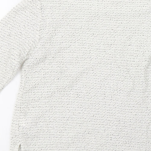 H&M Womens White   Pullover Sweatshirt Size XS