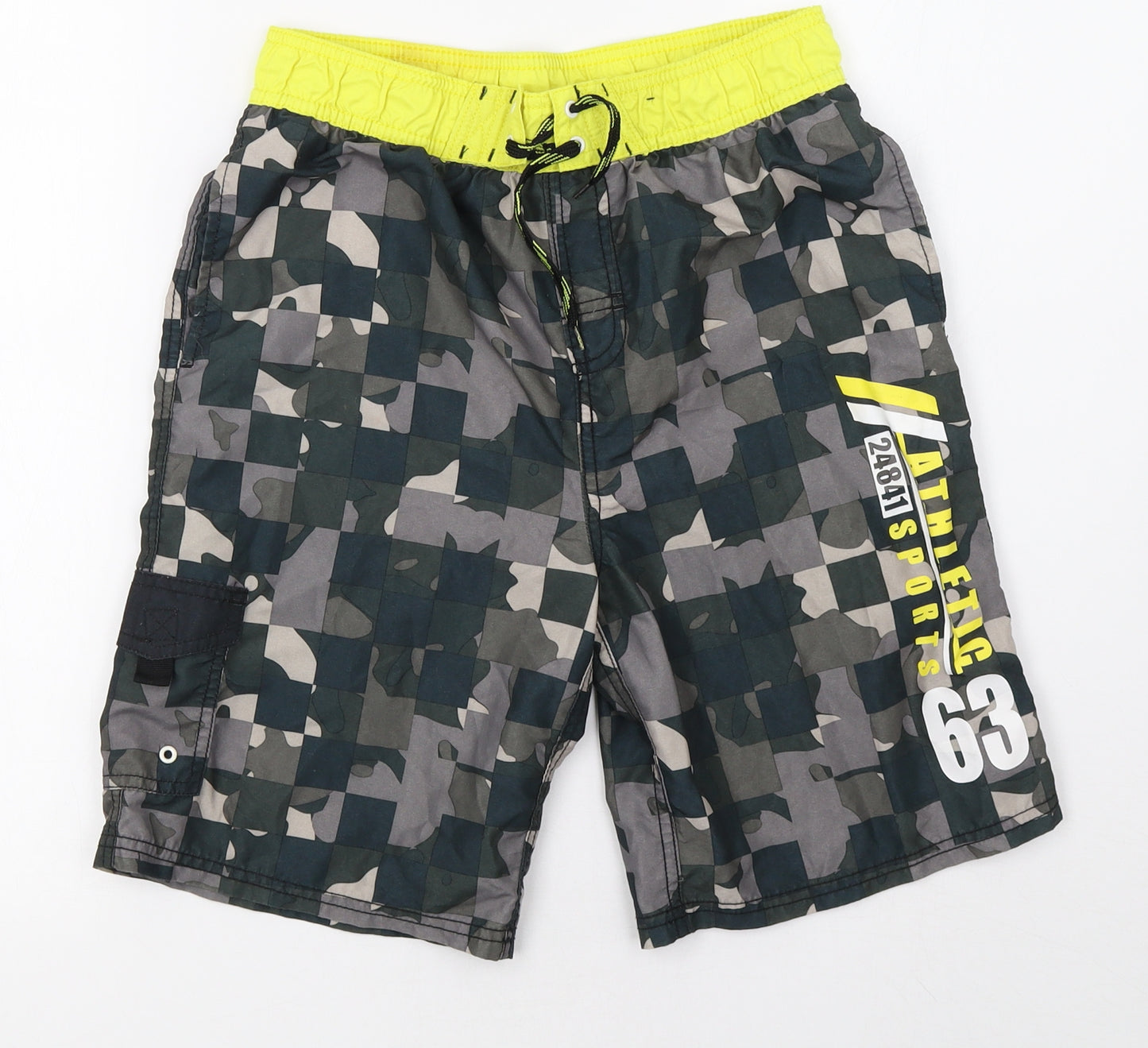 George Boys Green Camouflage  Sweat Shorts Size 12-13 Years