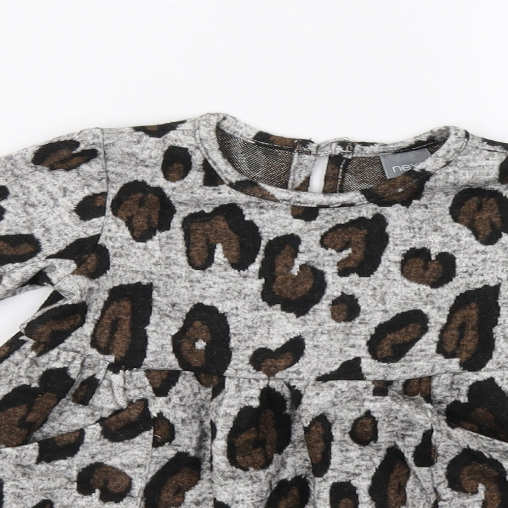 NEXT Girls Grey Animal Print  A-Line  Size 6-9 Months