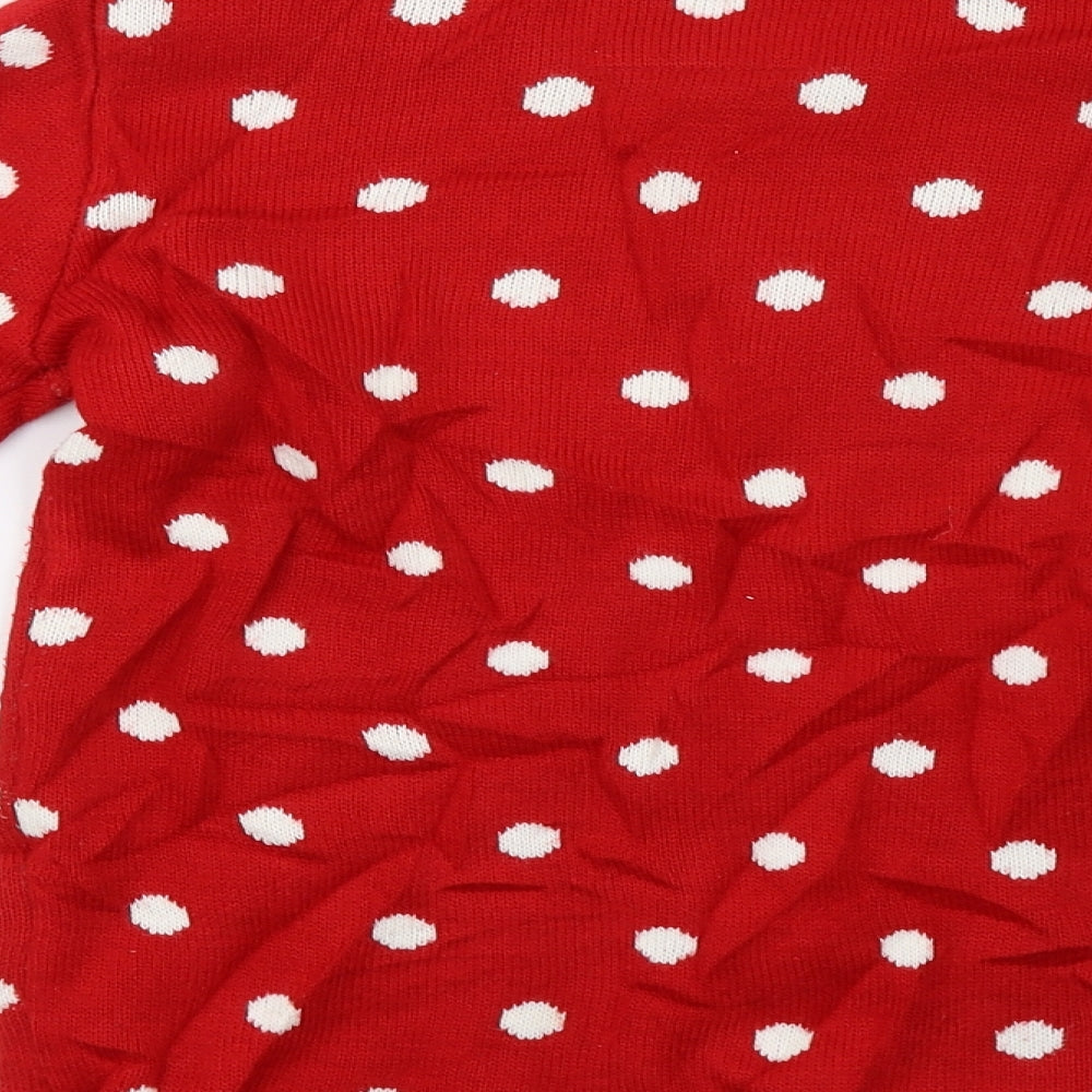 Primark Girls Red Geometric  Pullover Sweatshirt Size 13 Years  - christmas