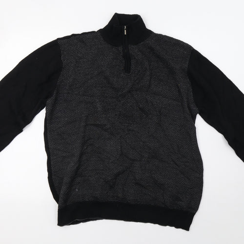 Matalan Mens Black   Full Zip Sweatshirt Size L