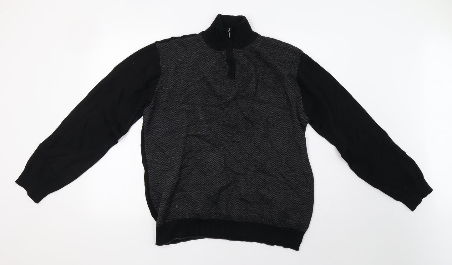 Matalan Mens Black   Full Zip Sweatshirt Size L