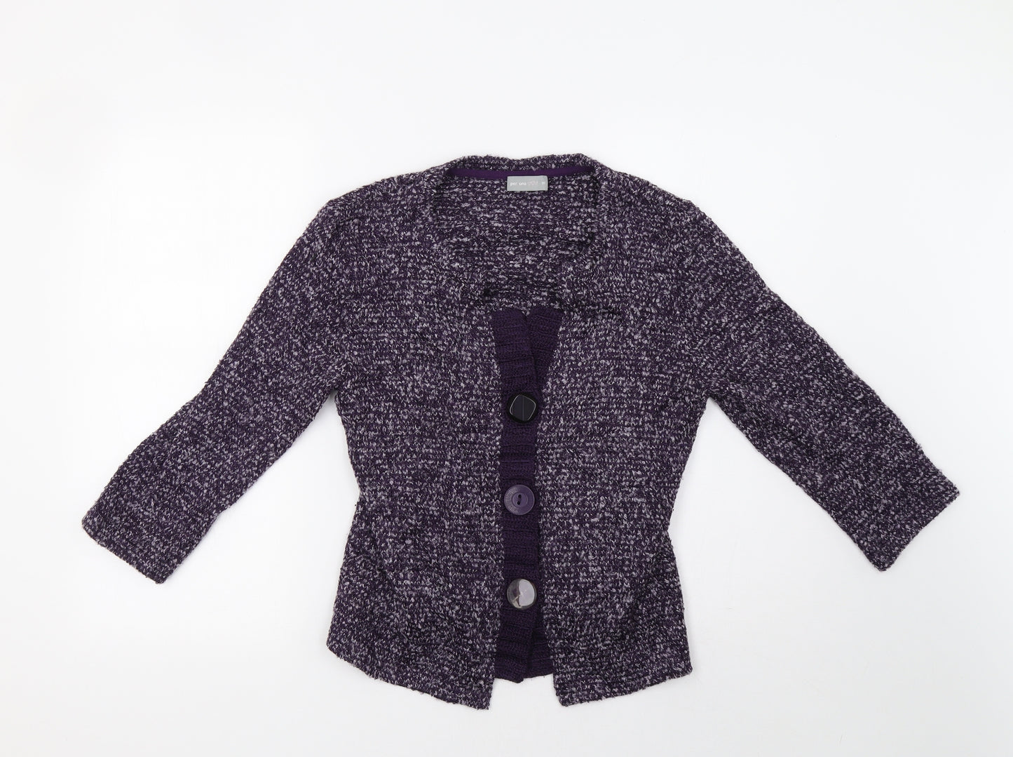 Marks and Spencer Womens Purple  Knit Cardigan Jumper Size M