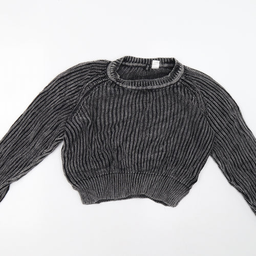 H&M Womens Grey   Pullover Sweatshirt Size S