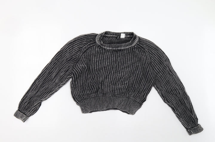H&M Womens Grey   Pullover Sweatshirt Size S