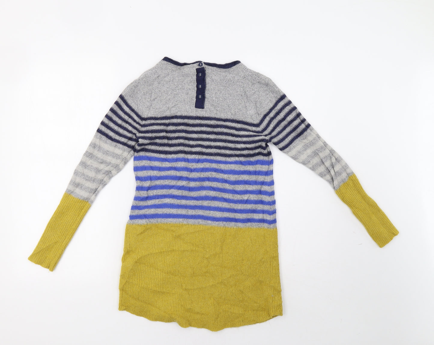 White Stuff Womens Yellow Striped Knit A-Line  Size 10