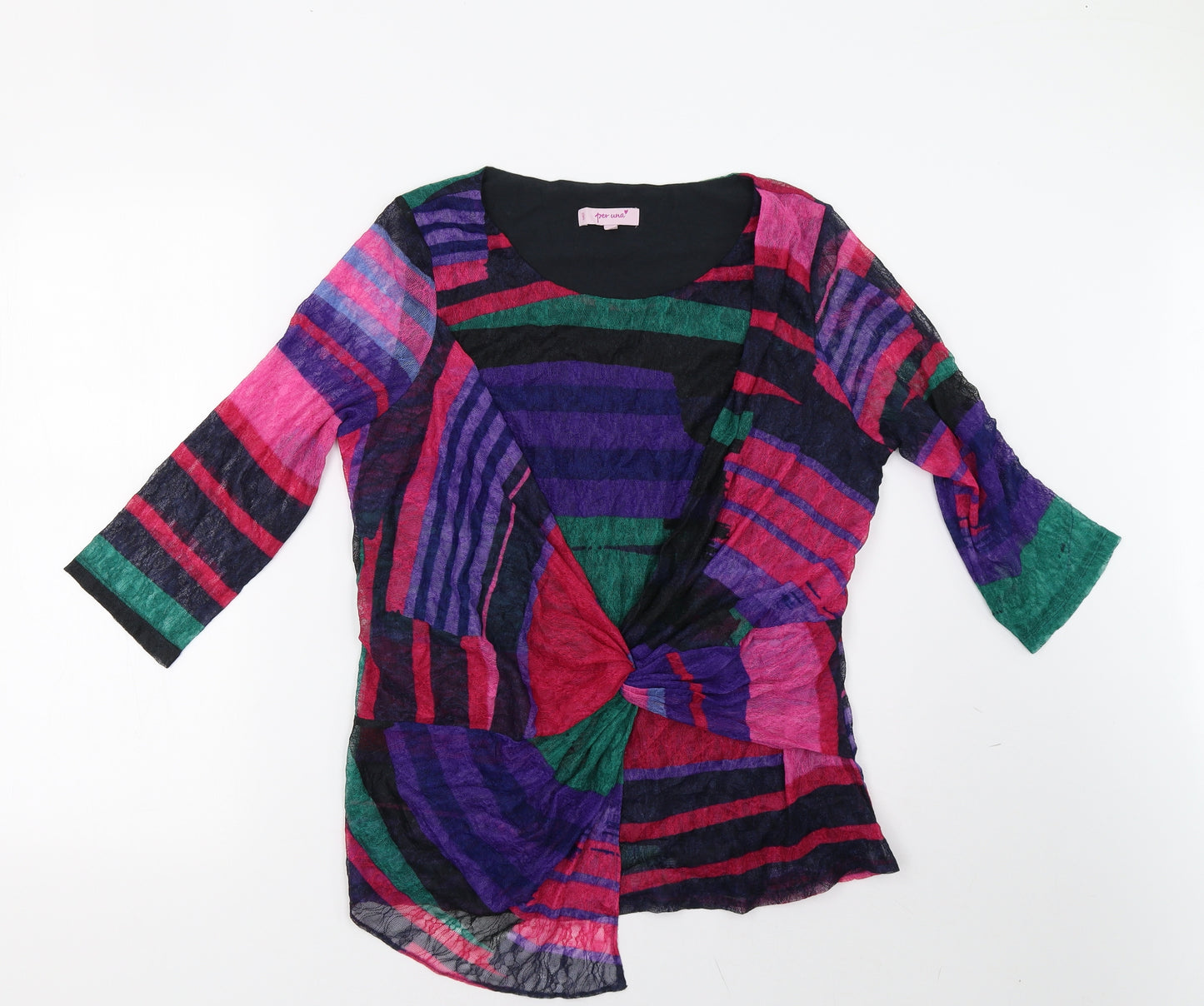 Marks and Spencer Womens Multicoloured Plaid  Pullover Sweatshirt Size 16