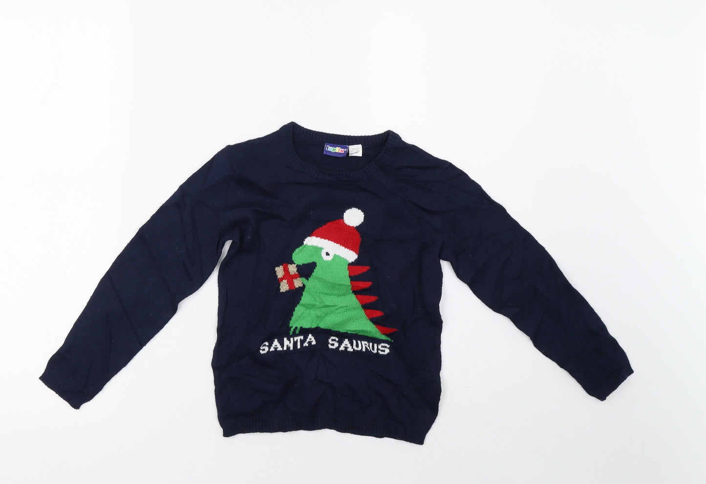 Lupilu Girls Blue  Knit Pullover Sweatshirt Size 5-6 Years  - Christmas