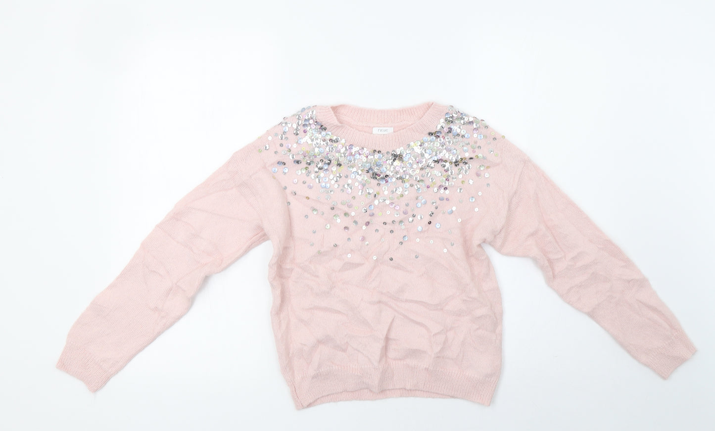 NEXT Girls Pink   Pullover Sweatshirt Size 11 Years