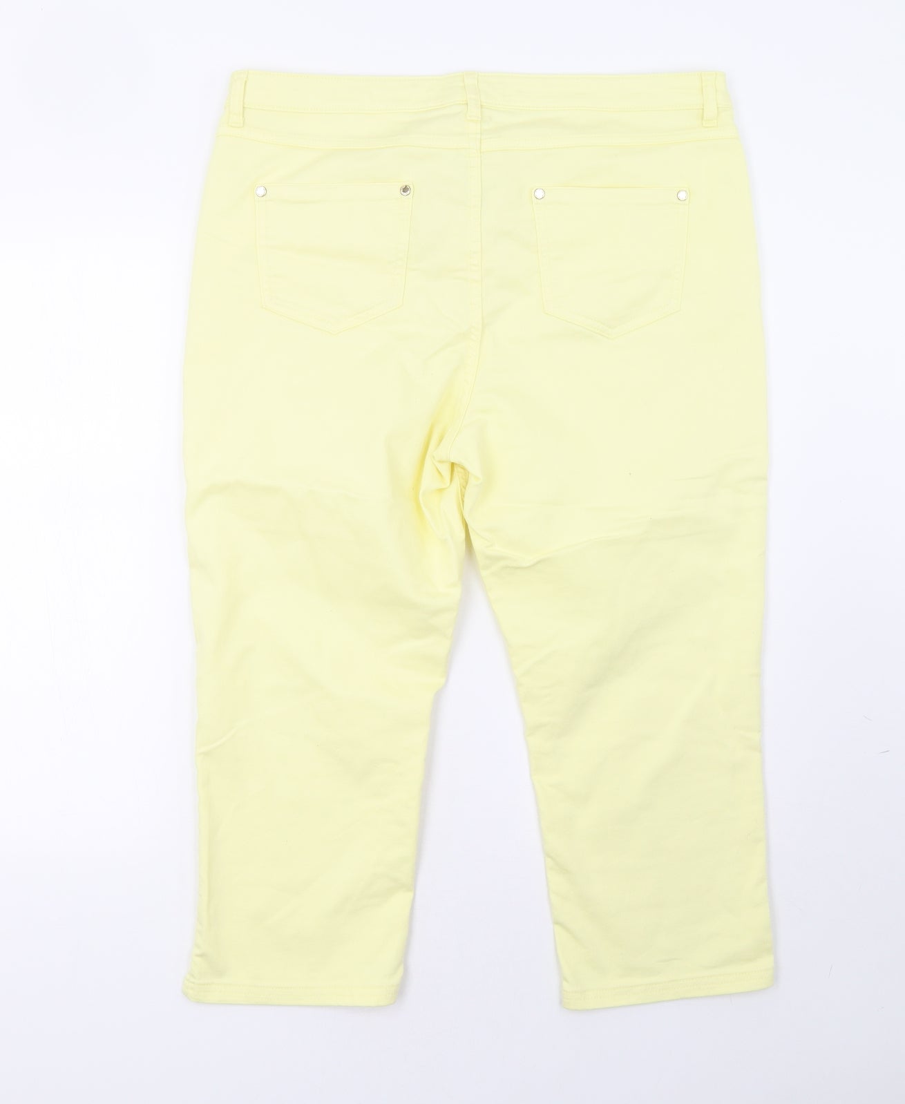 Marks and Spencer Womens Yellow  Denim Cropped Jeans Size 16 L24 in