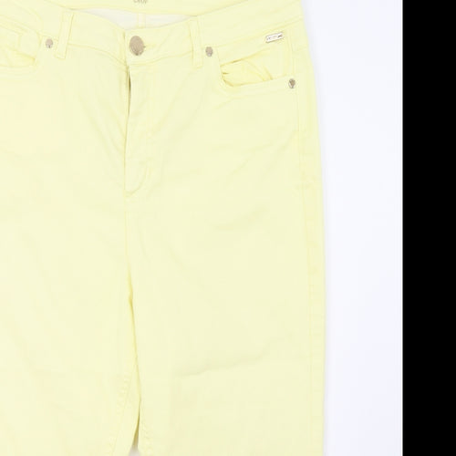 Marks and Spencer Womens Yellow  Denim Cropped Jeans Size 16 L24 in