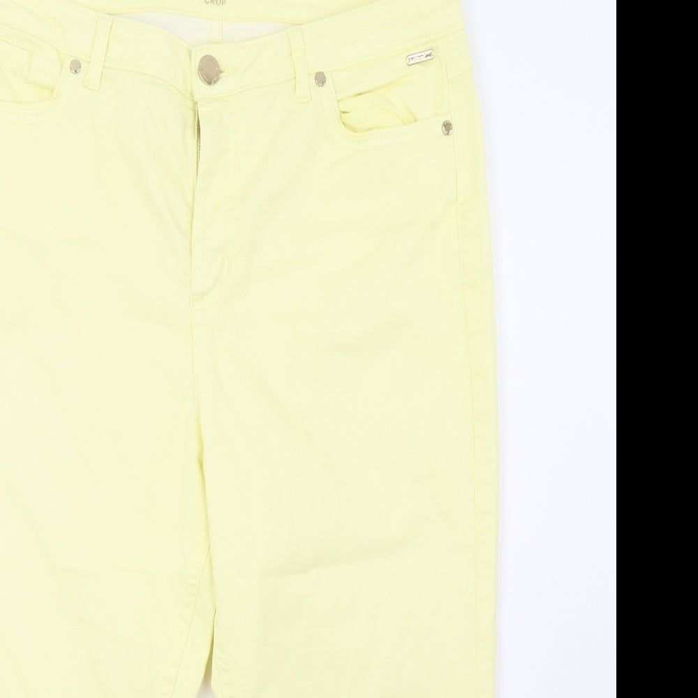 Marks and Spencer Womens Yellow  Denim Cropped Jeans Size 16 L24 in