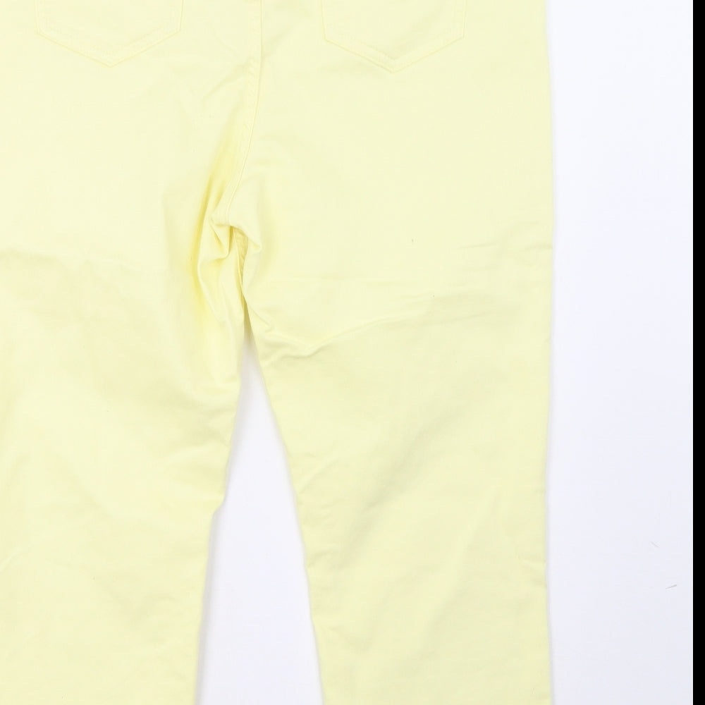 Marks and Spencer Womens Yellow  Denim Cropped Jeans Size 16 L24 in