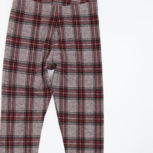 NEXT Girls Red Check   Trousers Size 11 Years