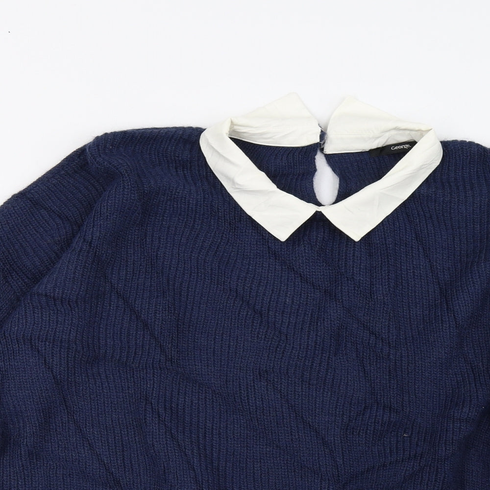 George Womens Blue   Pullover Sweatshirt Size XL
