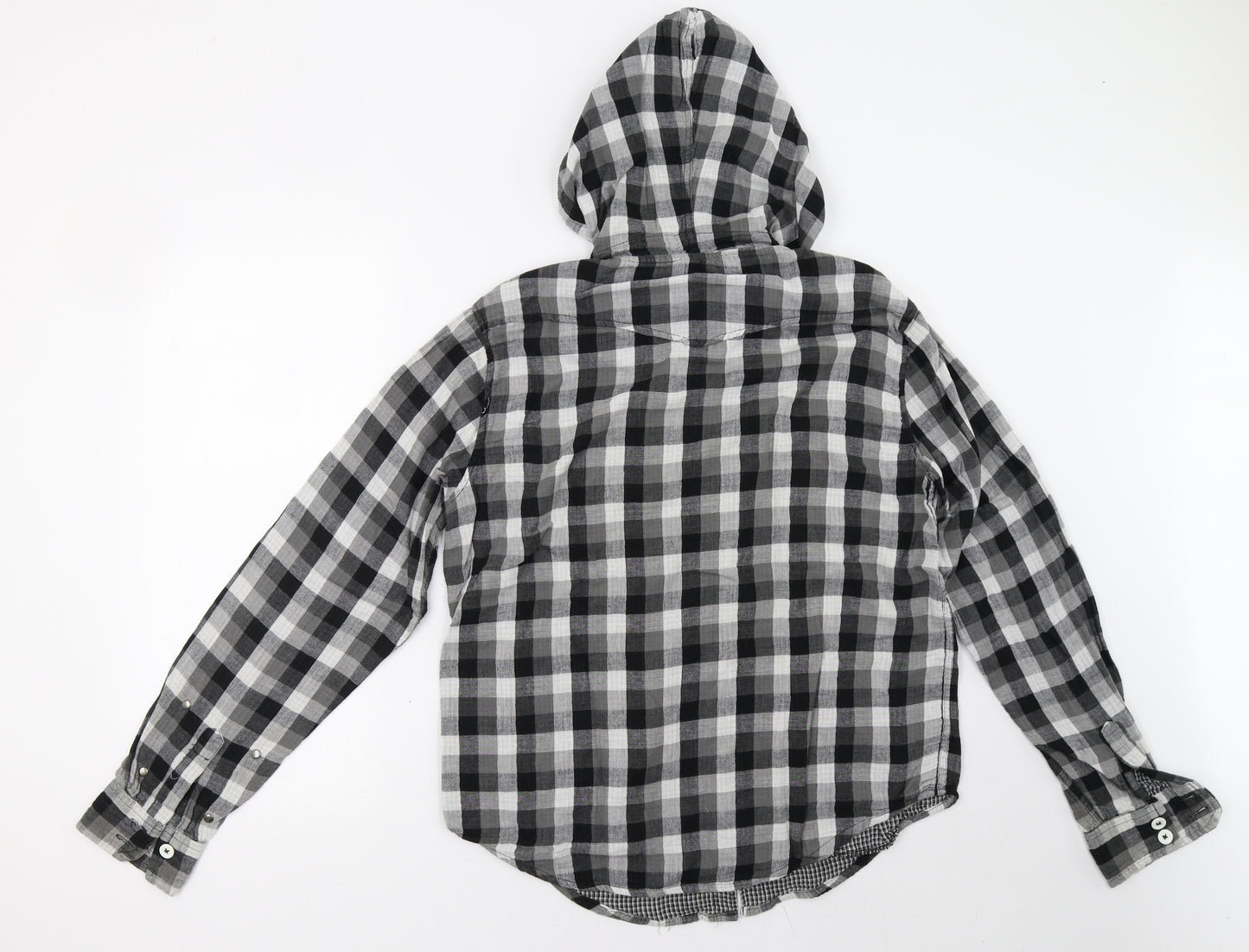 Voi Jeans Mens Grey Check  Pullover Sweatshirt Size L