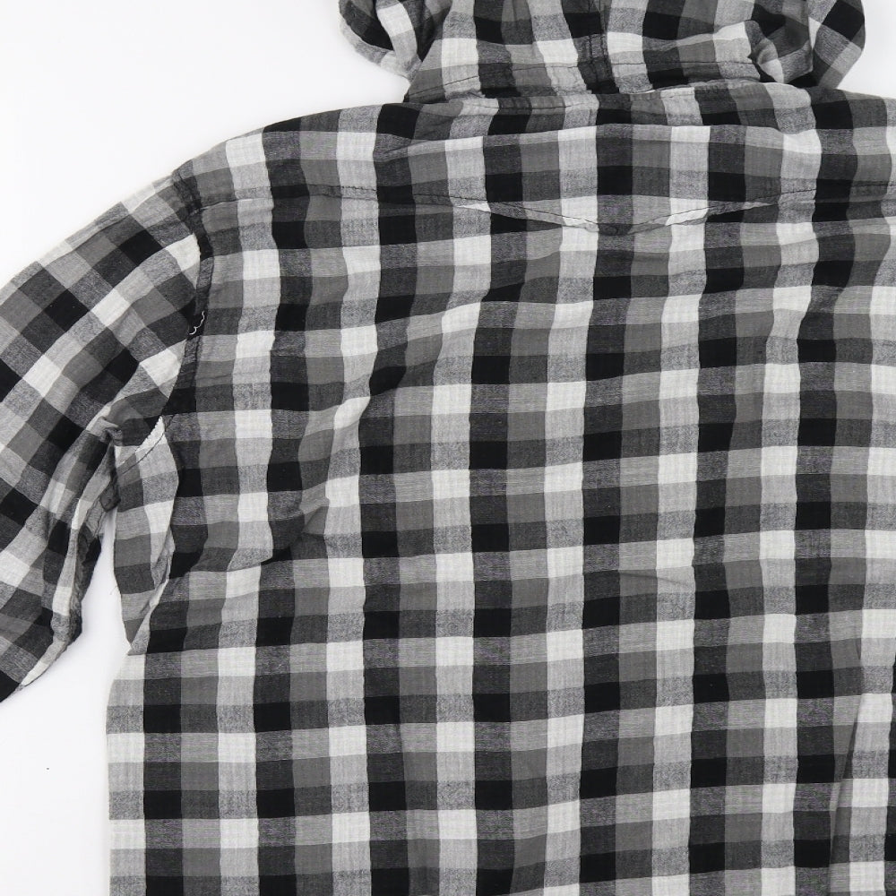 Voi Jeans Mens Grey Check  Pullover Sweatshirt Size L