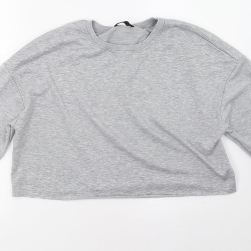 SheIn Womens Grey   Pullover Hoodie Size L