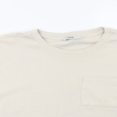 George Womens Beige   Basic T-Shirt Size 12
