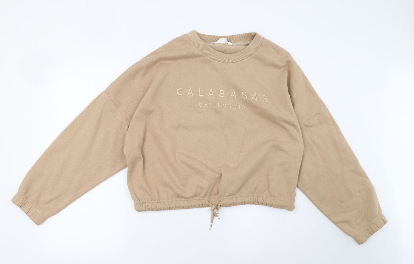 pep&co Womens Beige   Pullover Sweatshirt Size L