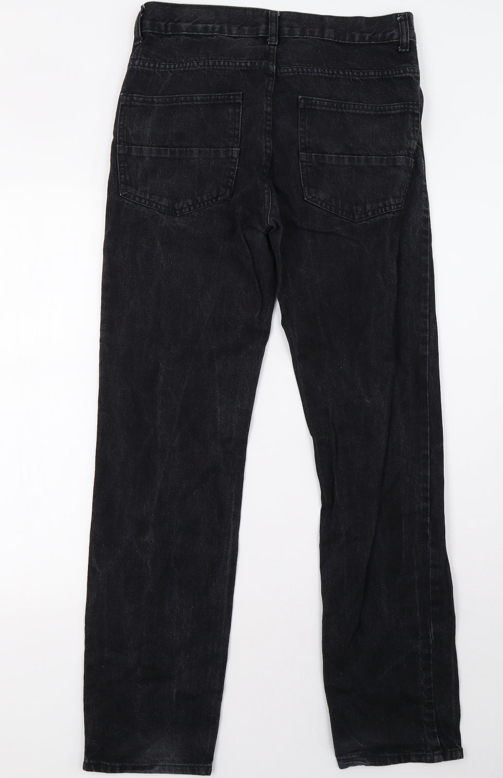 Primark Mens Black  Denim Straight Jeans Size 32 L32 in