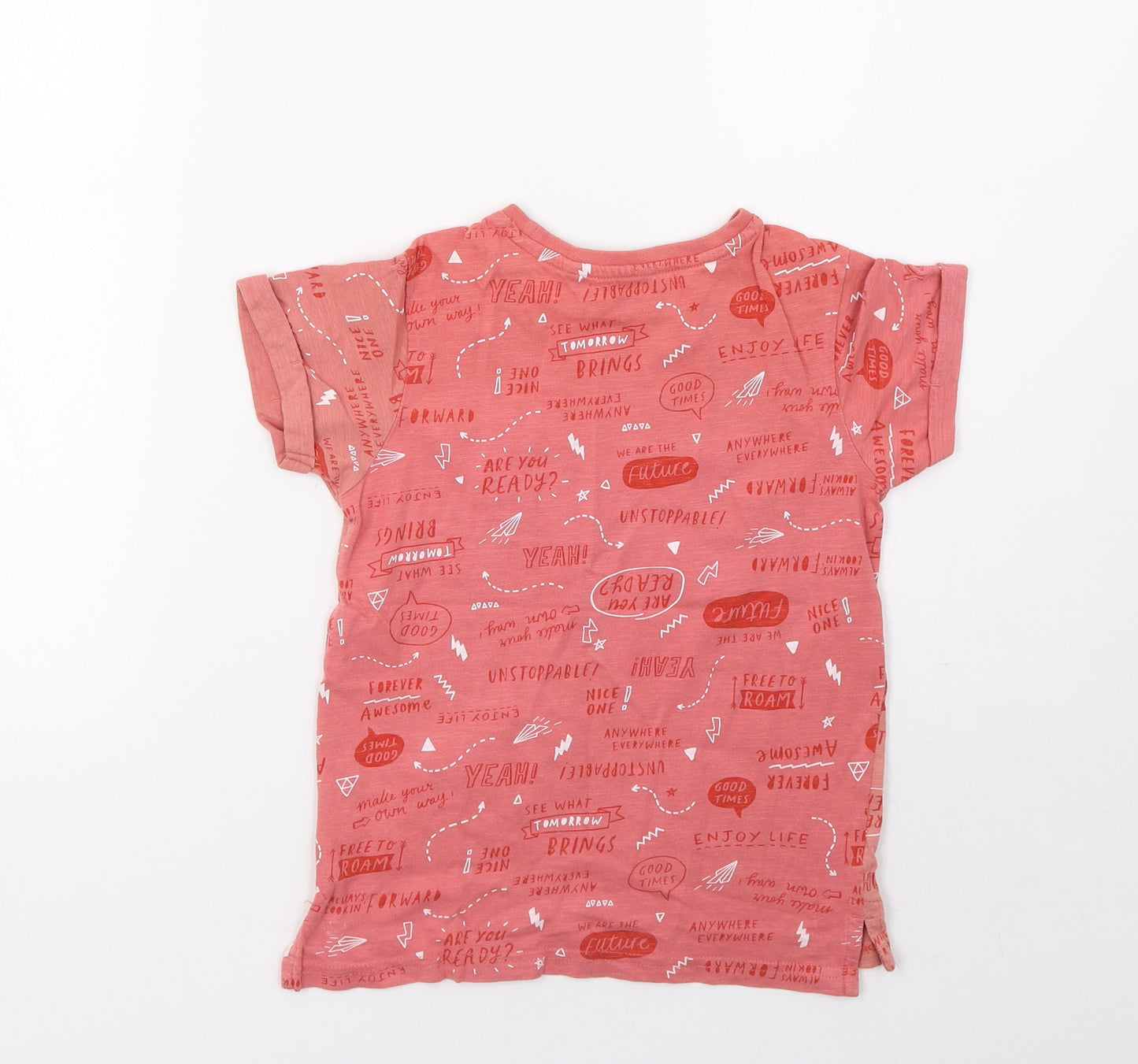 George Girls Pink   Basic T-Shirt Size 5-6 Years