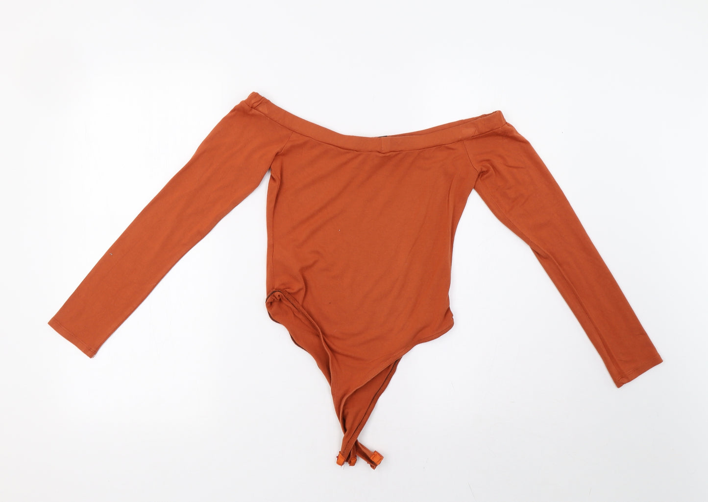 Missguided Womens Orange   Bodysuit One-Piece Size 8