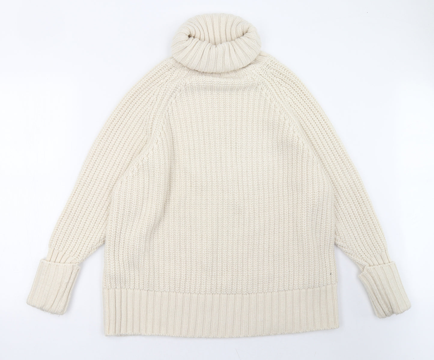 Zara Womens White  Knit Pullover Sweatshirt Size S