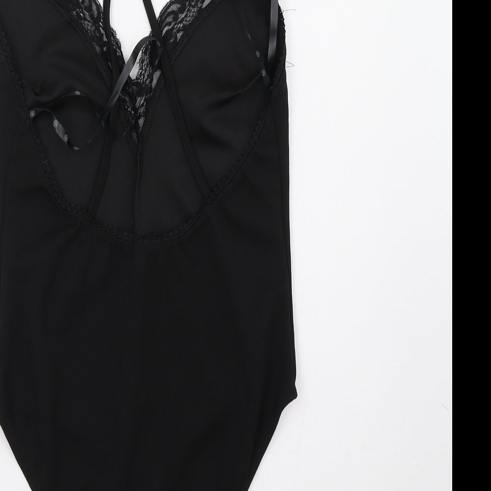 Missguided Womens Black   Bodysuit One-Piece Size 10