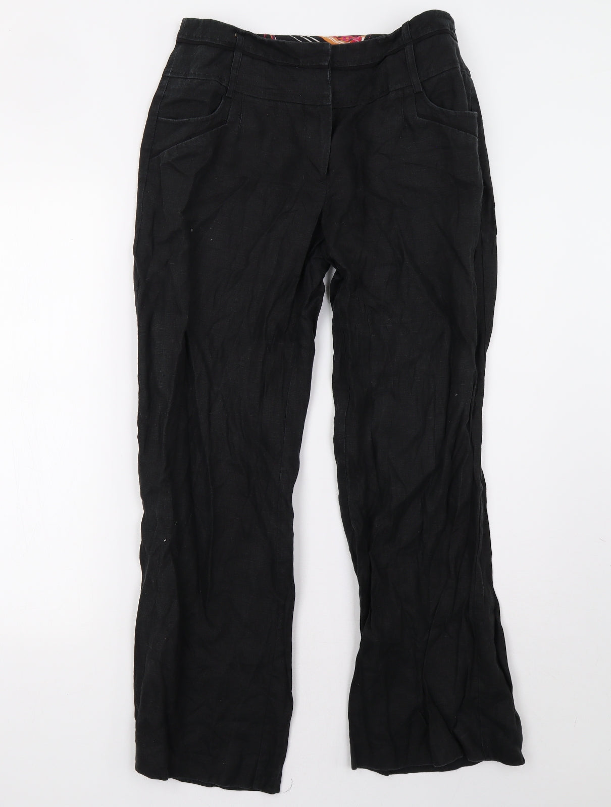 NEXT Womens Black   Trousers  Size 12 L28 in