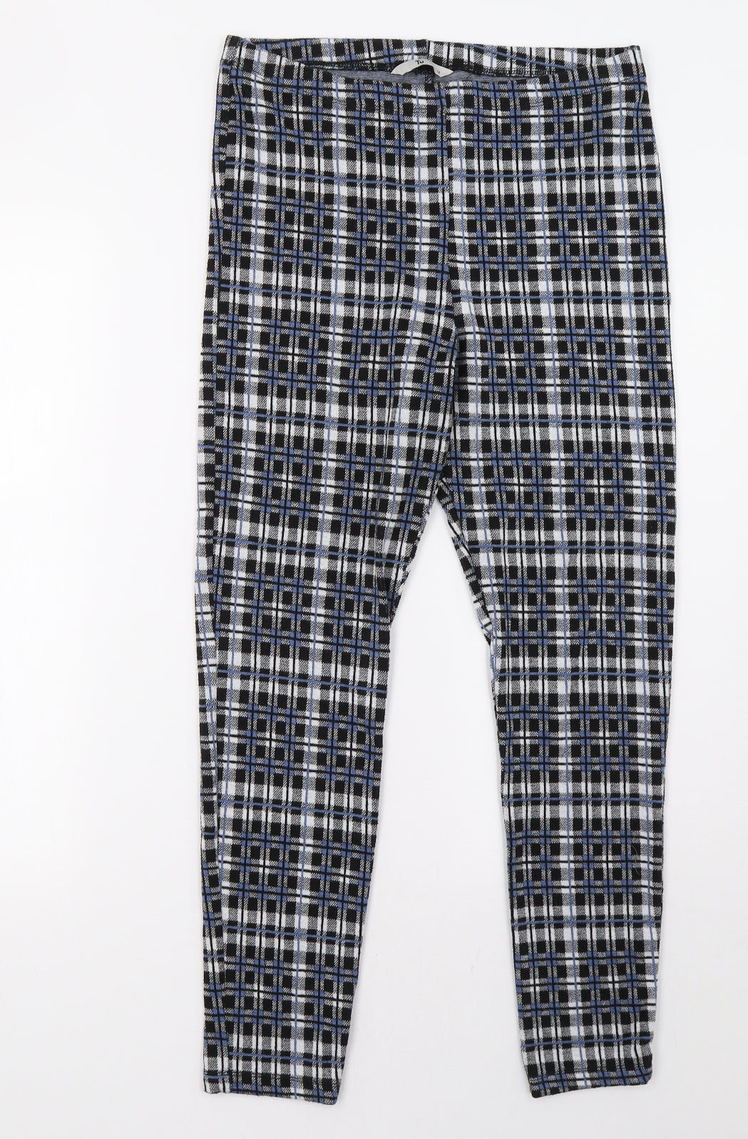 Sainsburys Womens Black Check  Trousers  Size 14 L28 in