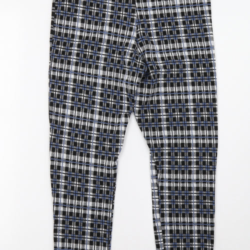 Sainsburys Womens Black Check  Trousers  Size 14 L28 in