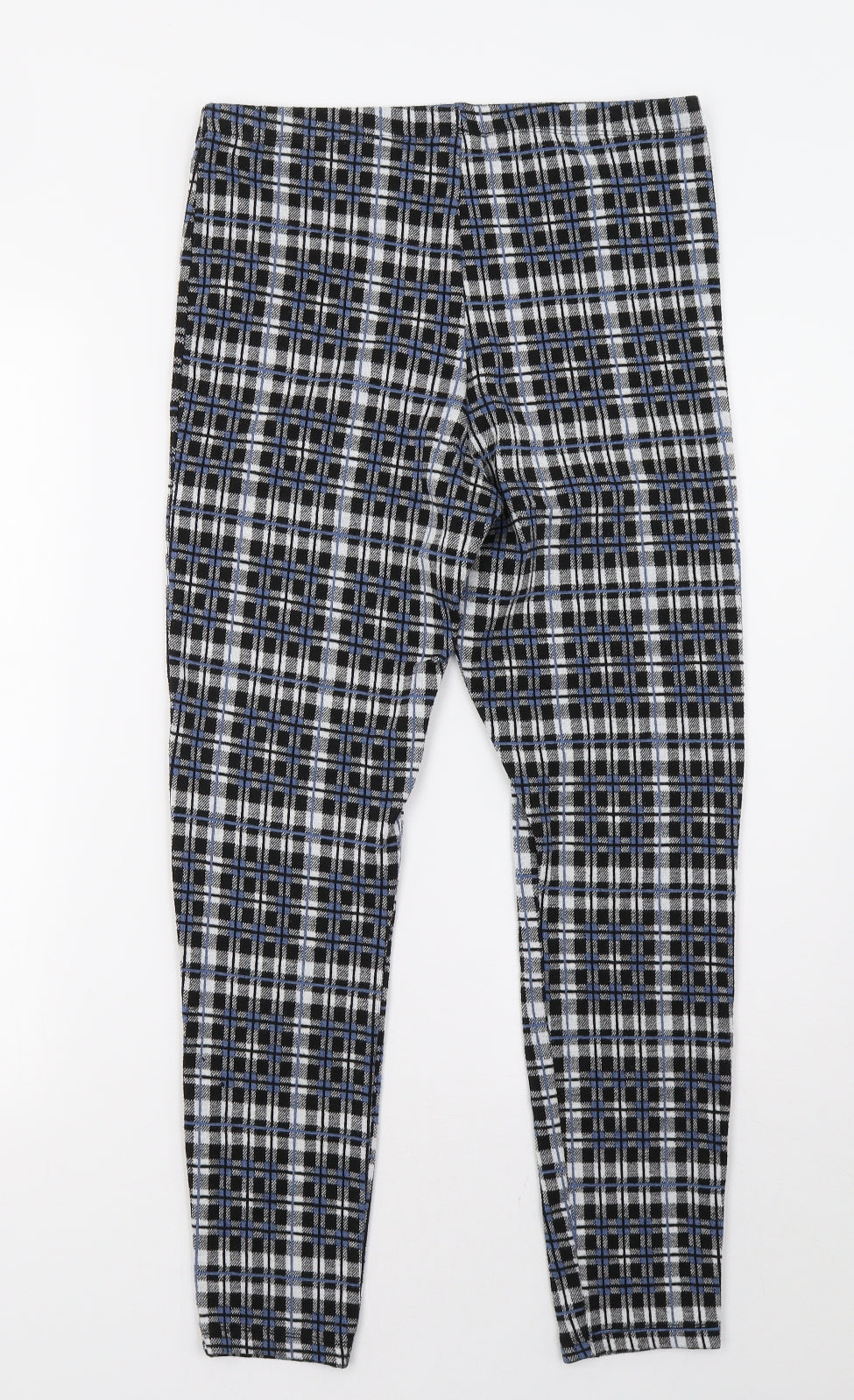 Sainsburys Womens Black Check  Trousers  Size 14 L28 in