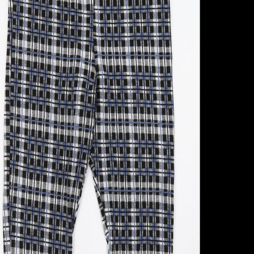Sainsburys Womens Black Check  Trousers  Size 14 L28 in