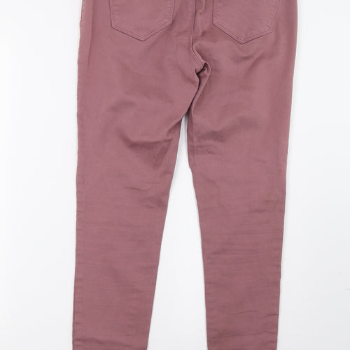 George Womens Pink  Denim Jegging Trousers Size 12 L30 in