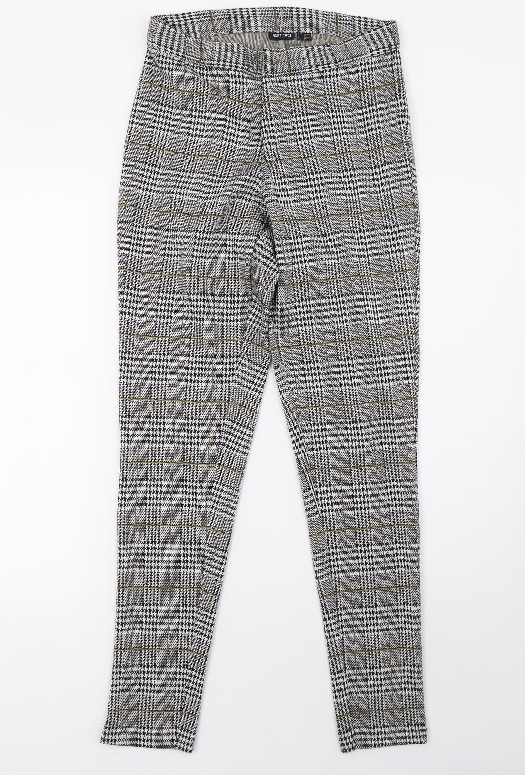 ESMARA Womens Black Check  Trousers  Size 10 L28 in