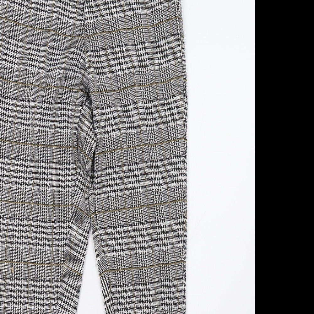 ESMARA Womens Black Check  Trousers  Size 10 L28 in
