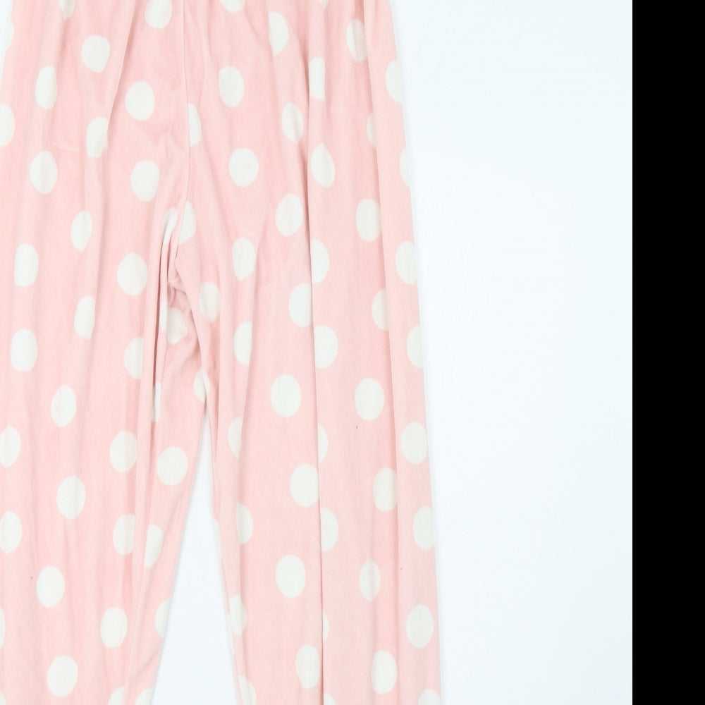 Primark Womens Pink Polka Dot   Pyjama Pants Size 8