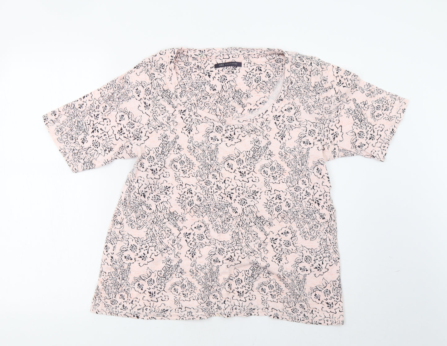 Marks and Spencer Womens Pink   Basic T-Shirt Size 18