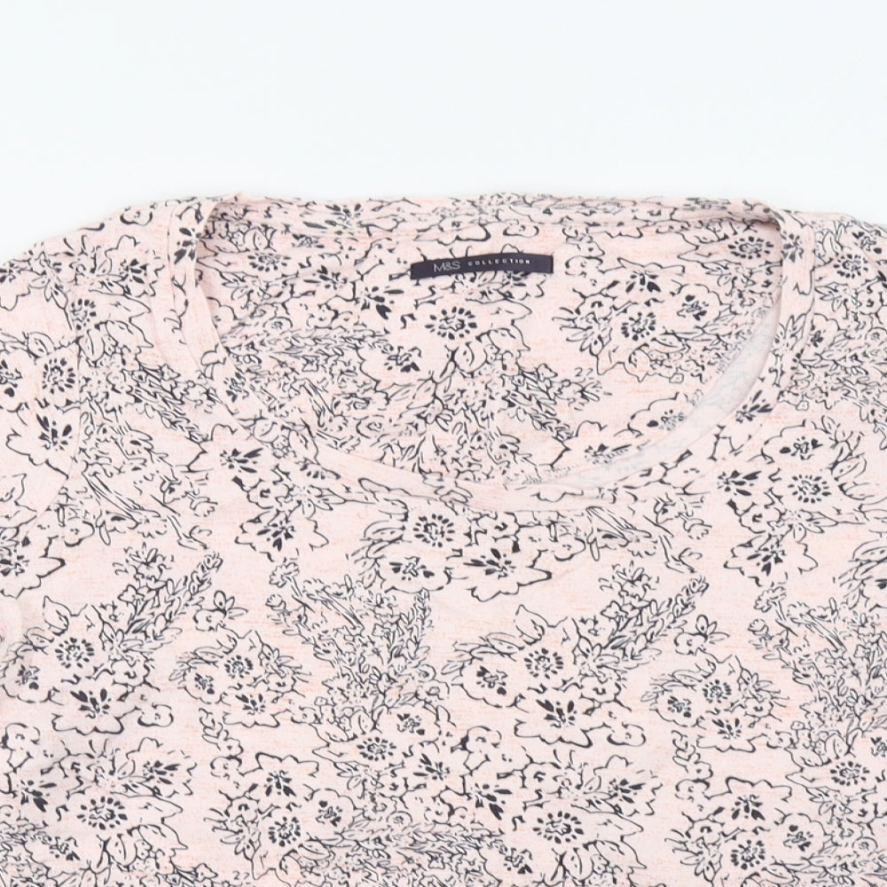 Marks and Spencer Womens Pink   Basic T-Shirt Size 18