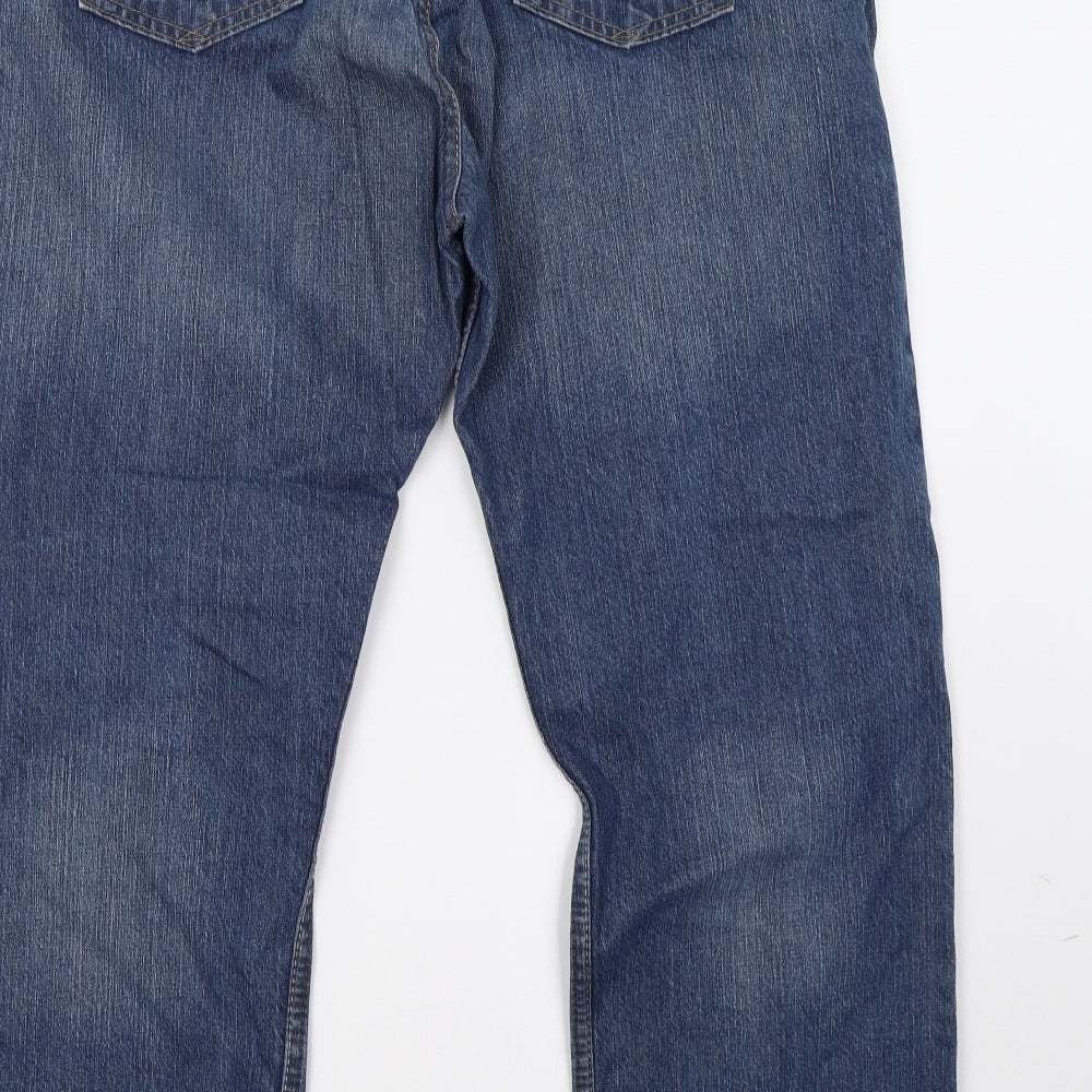 Marks and Spencer Mens Black  Denim Straight Jeans Size 40 L33 in