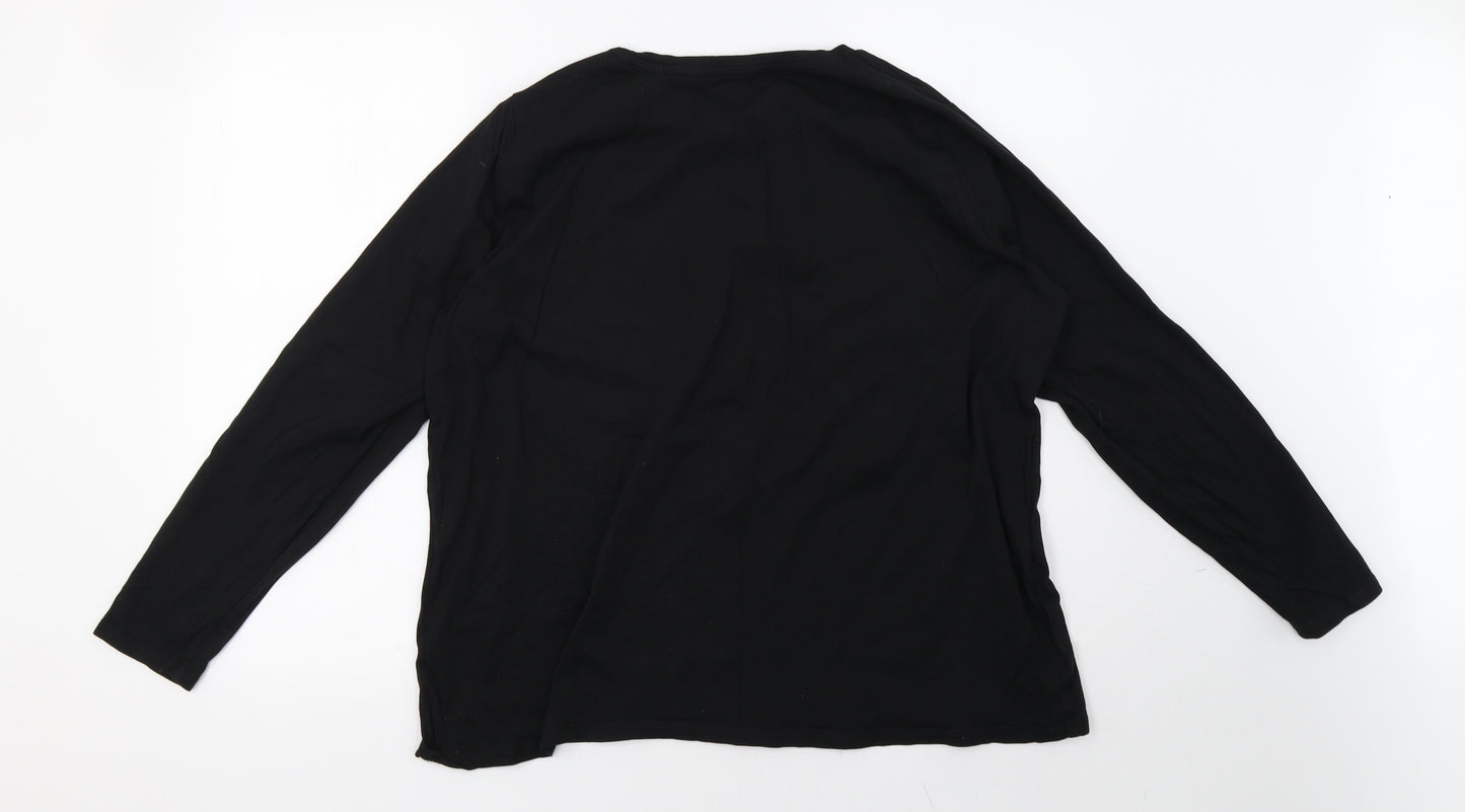 Marks and Spencer Womens Black   Pullover Sweatshirt Size 20