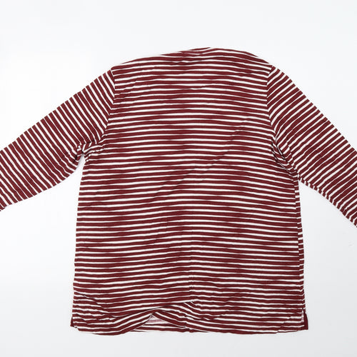 Marks and Spencer Womens Red Striped  Pullover Sweatshirt Size 20