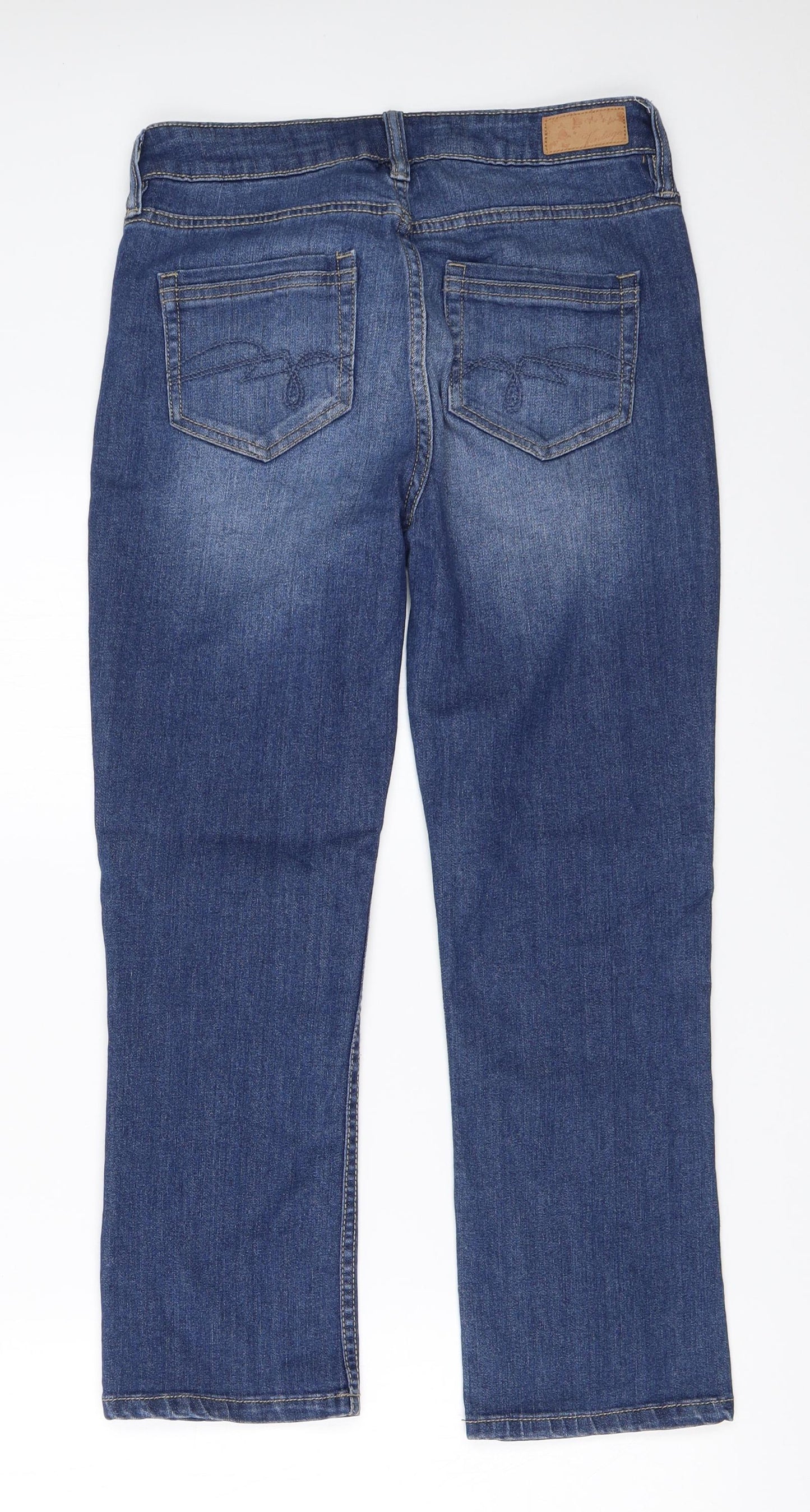 F&F Womens Blue  Denim Cropped Jeans Size 8 L23 in