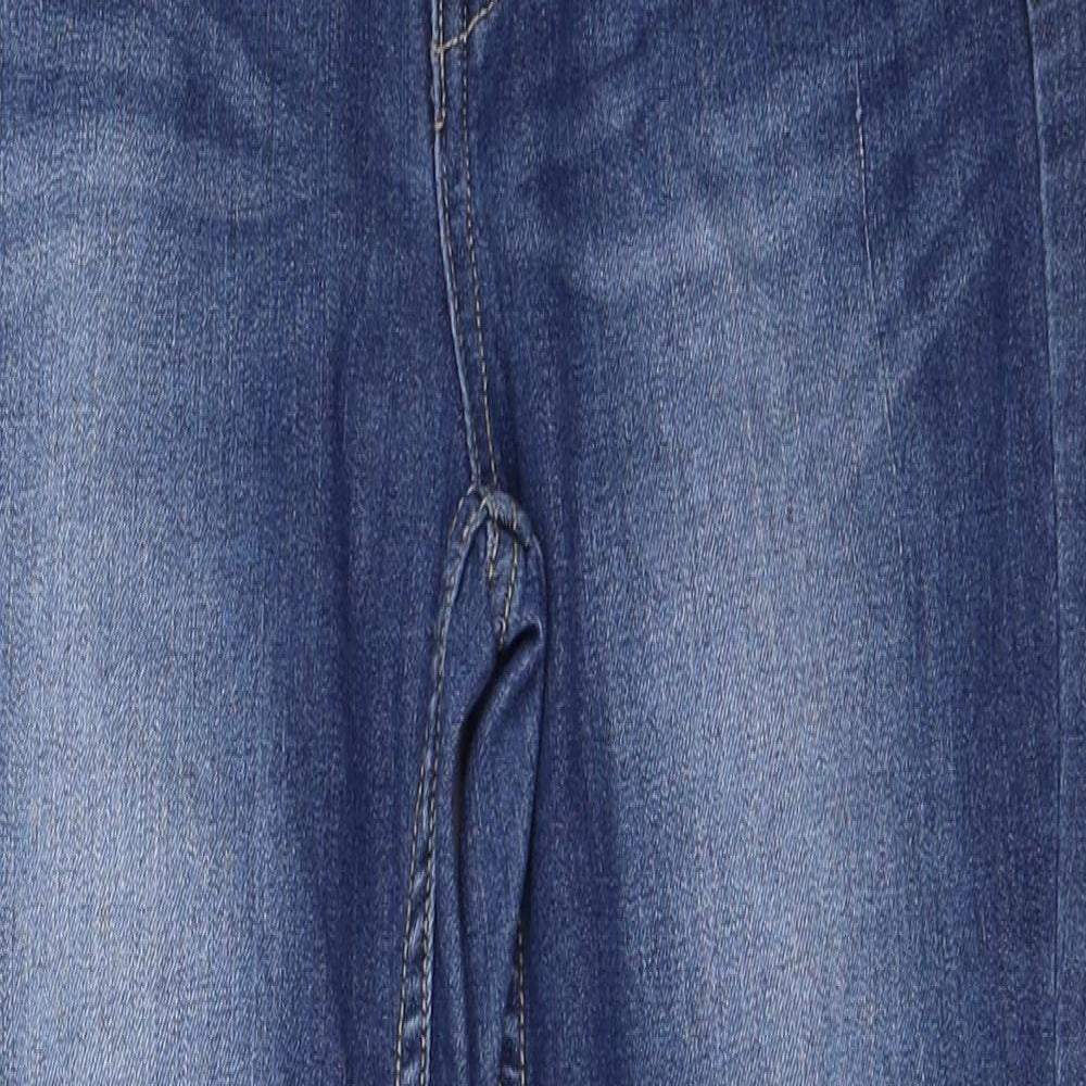 F&F Womens Blue  Denim Cropped Jeans Size 8 L23 in